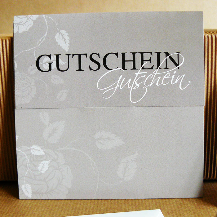 Geschenk - Gutschein Present grau