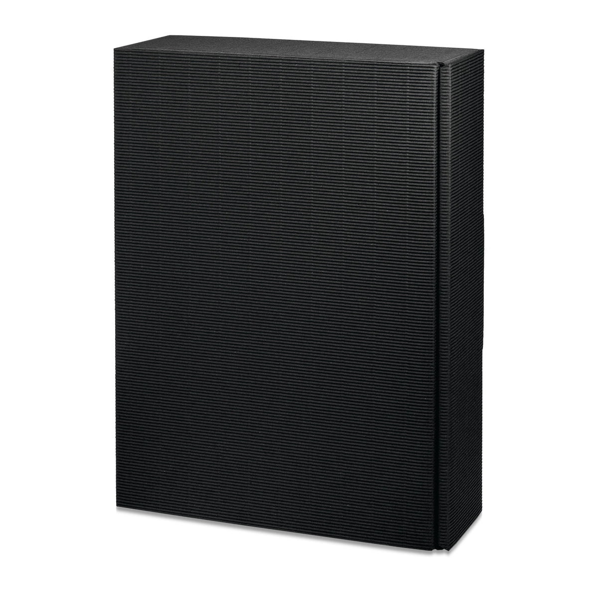 Weinpräsentkarton Offene Welle schwarz – Weinpräsentkarton Offene Welle schwarz (für 3 Flaschen)