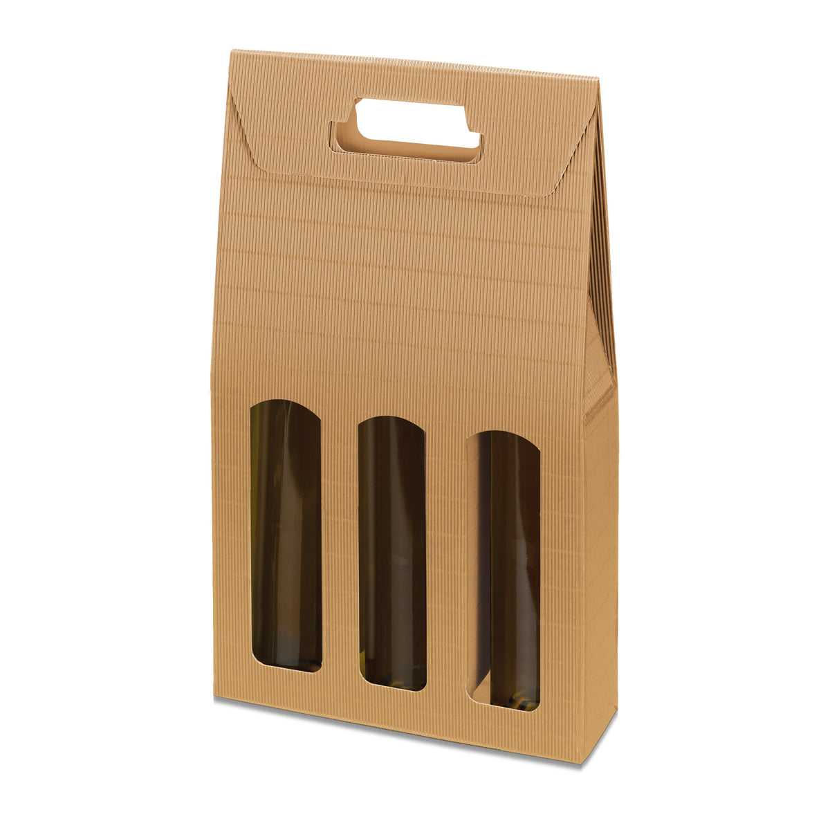 Weingeschenkträger Modern Natur pur – für 3 Flaschen