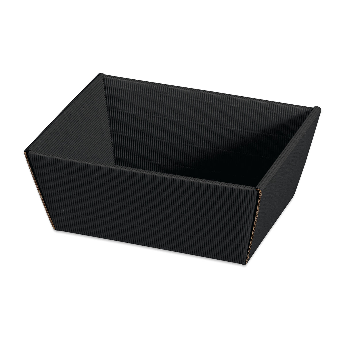 Präsentkorb viereckig Modern Welle Schwarz – Präsentkorb viereckig Modern Welle Schwarz (klein = 20 x 15 x 10cm)