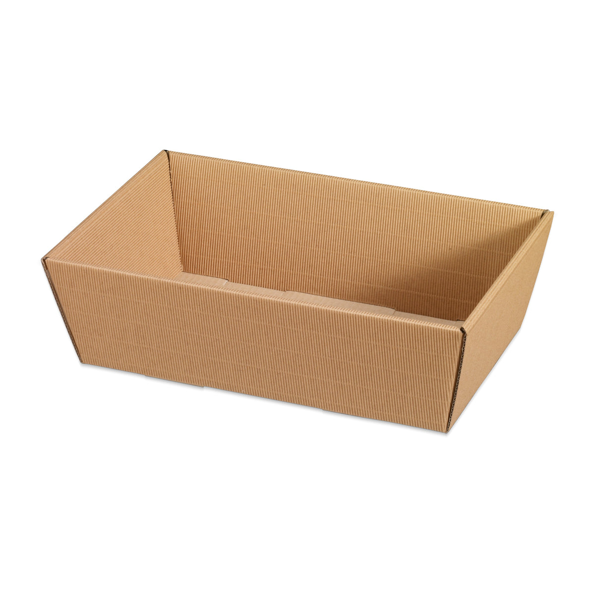 Präsentkorb viereckig Modern Welle Natur – Präsentkorb viereckig Modern Welle Natur (mittel = 33 x 19 x 11cm)