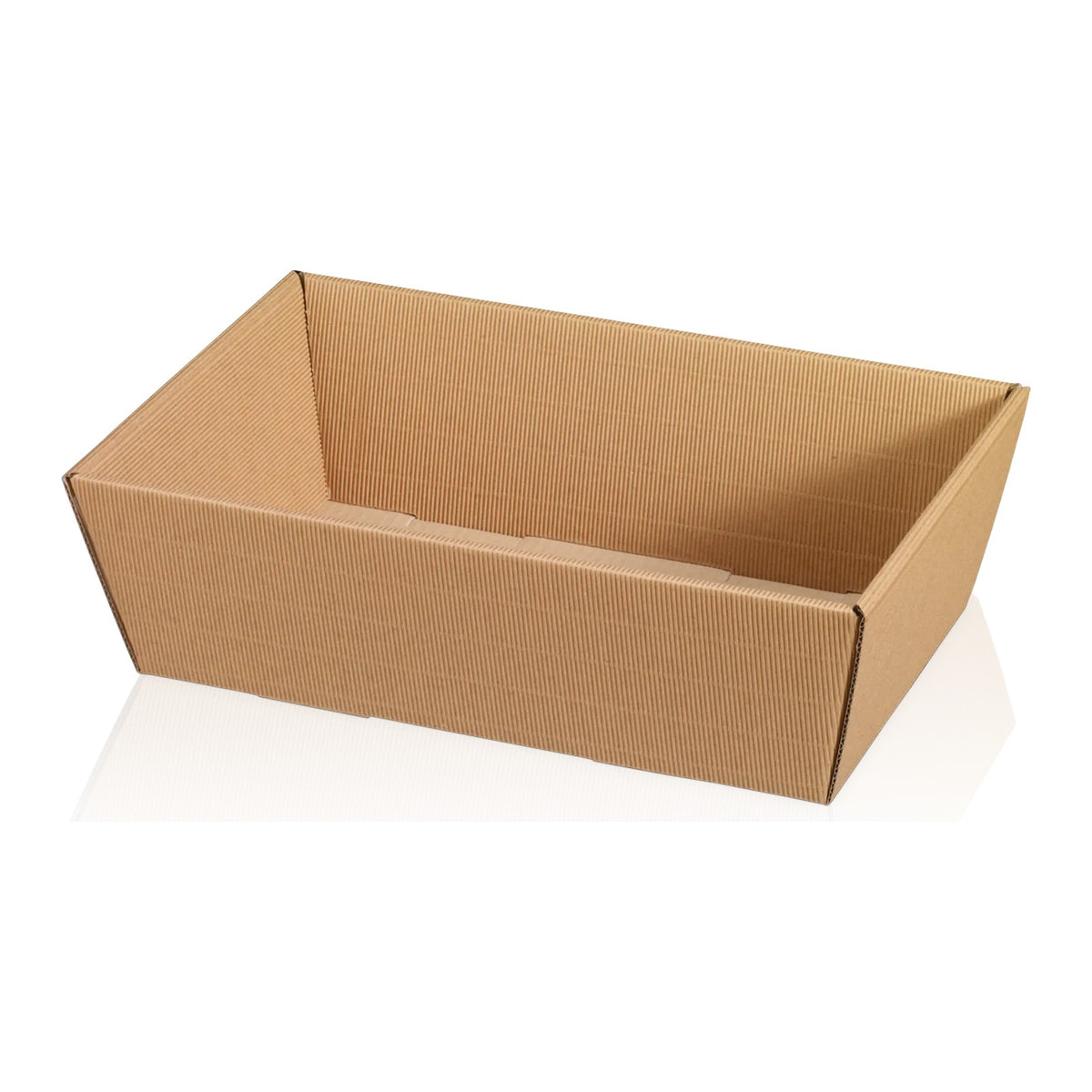 Präsentkorb viereckig Modern Welle Natur – Präsentkorb viereckig Modern Welle Natur (mittel = 33 x 19 x 11cm)