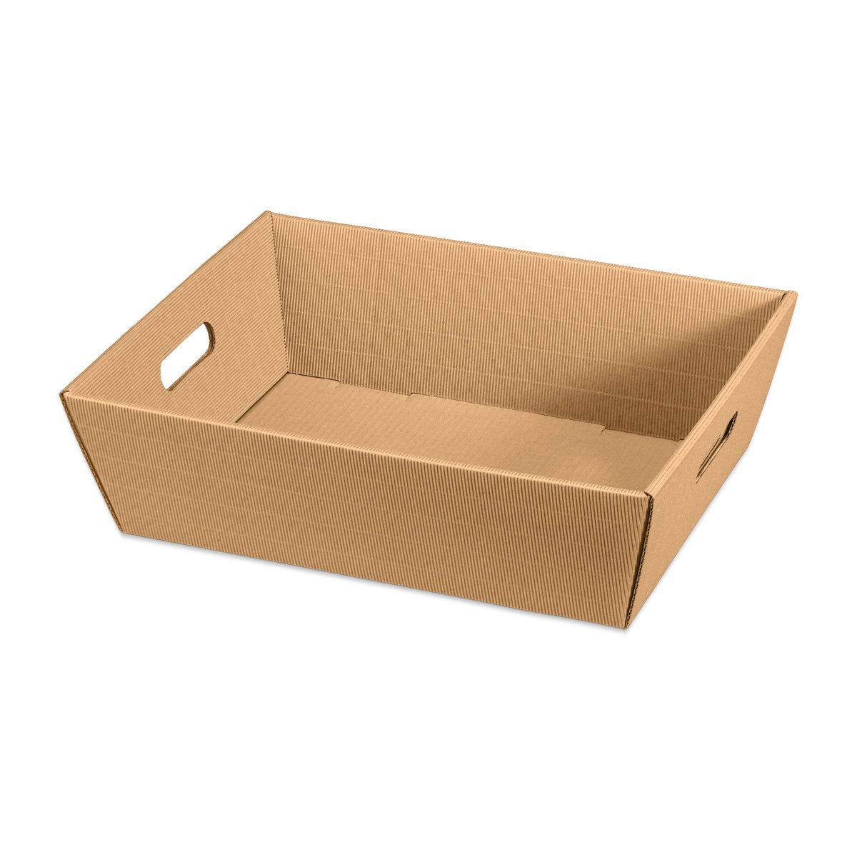 Präsentkorb viereckig Modern Welle Natur – Präsentkorb viereckig Modern Welle Natur (groß = 37 x 27 x 12cm)