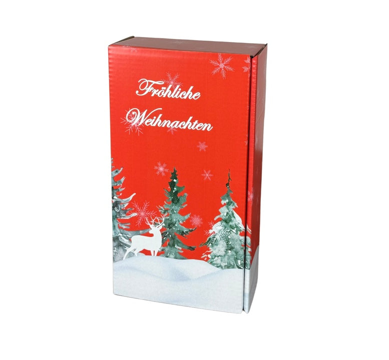 Weinpräsentkarton Winterwald – für 2 Flaschen