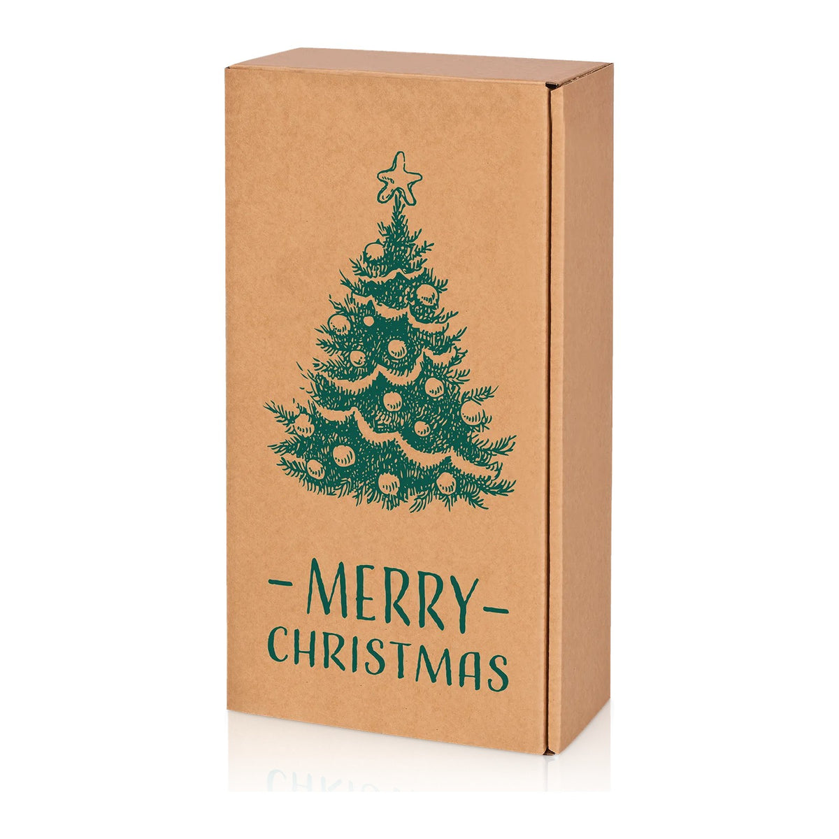 Weinpräsentkarton Natura Merry Christmas – Weinpräsentkarton Natura Merry Christmas (für 2 Flaschen)