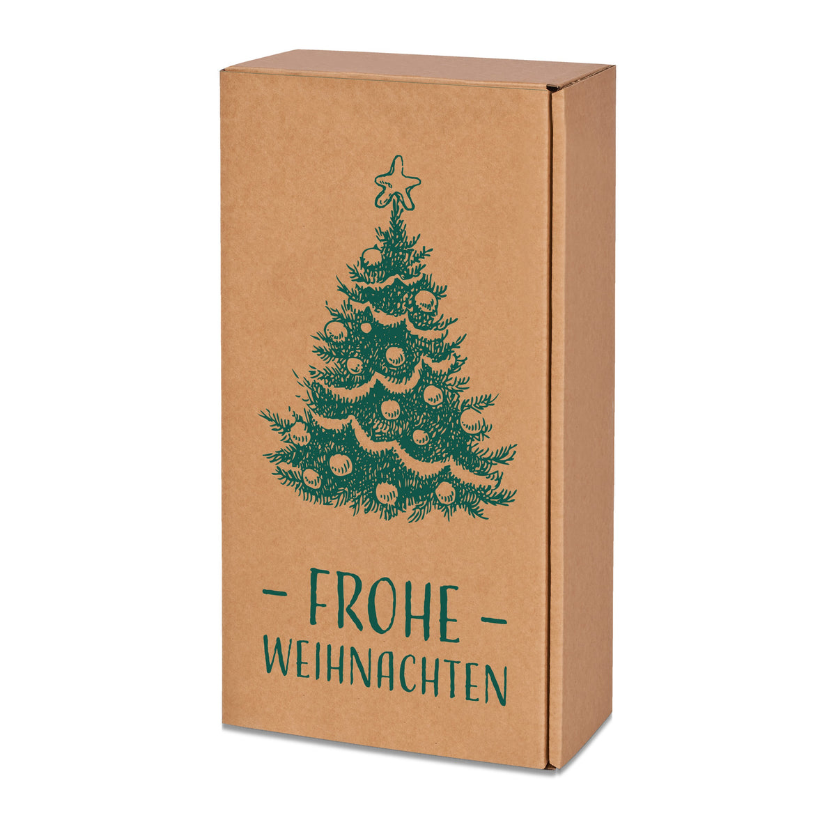 Weinpräsentkarton Natura Frohe Weihnachten – für 2 Flaschen