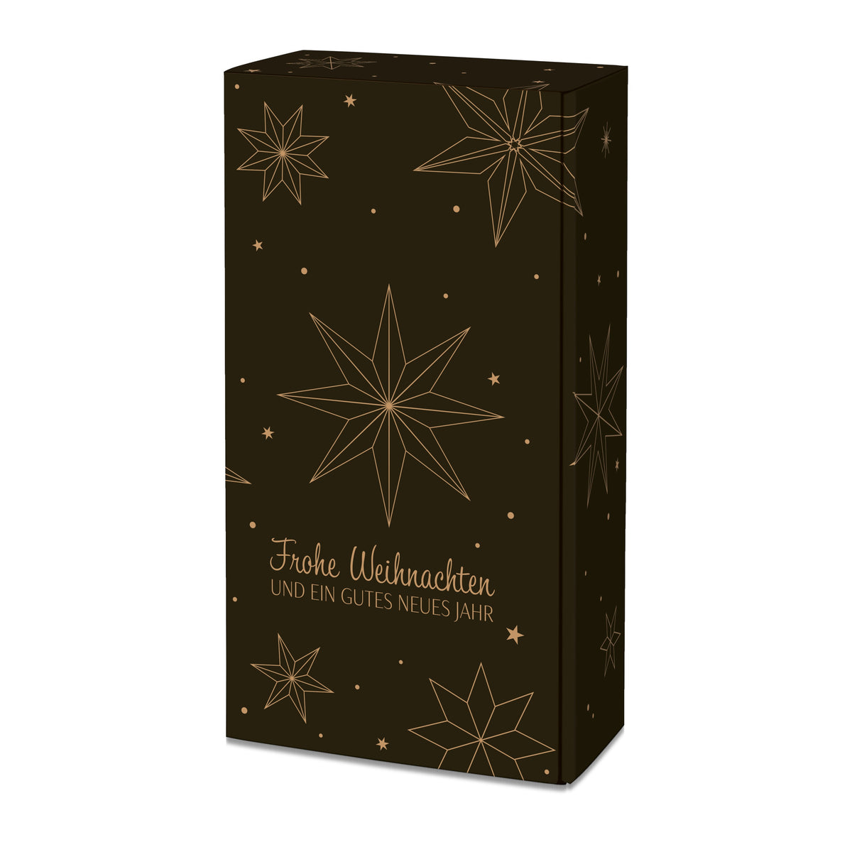 Weinpräsentkarton "Natura Weihnachtssterne" – 2 Flaschen