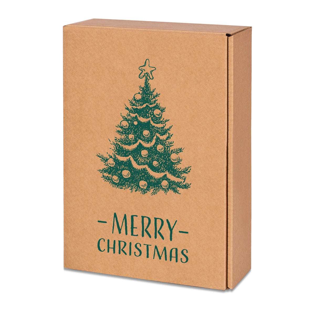 Weinpräsentkarton Natura Merry Christmas – Weinpräsentkarton Natura Merry Christmas (für 3 Flaschen)