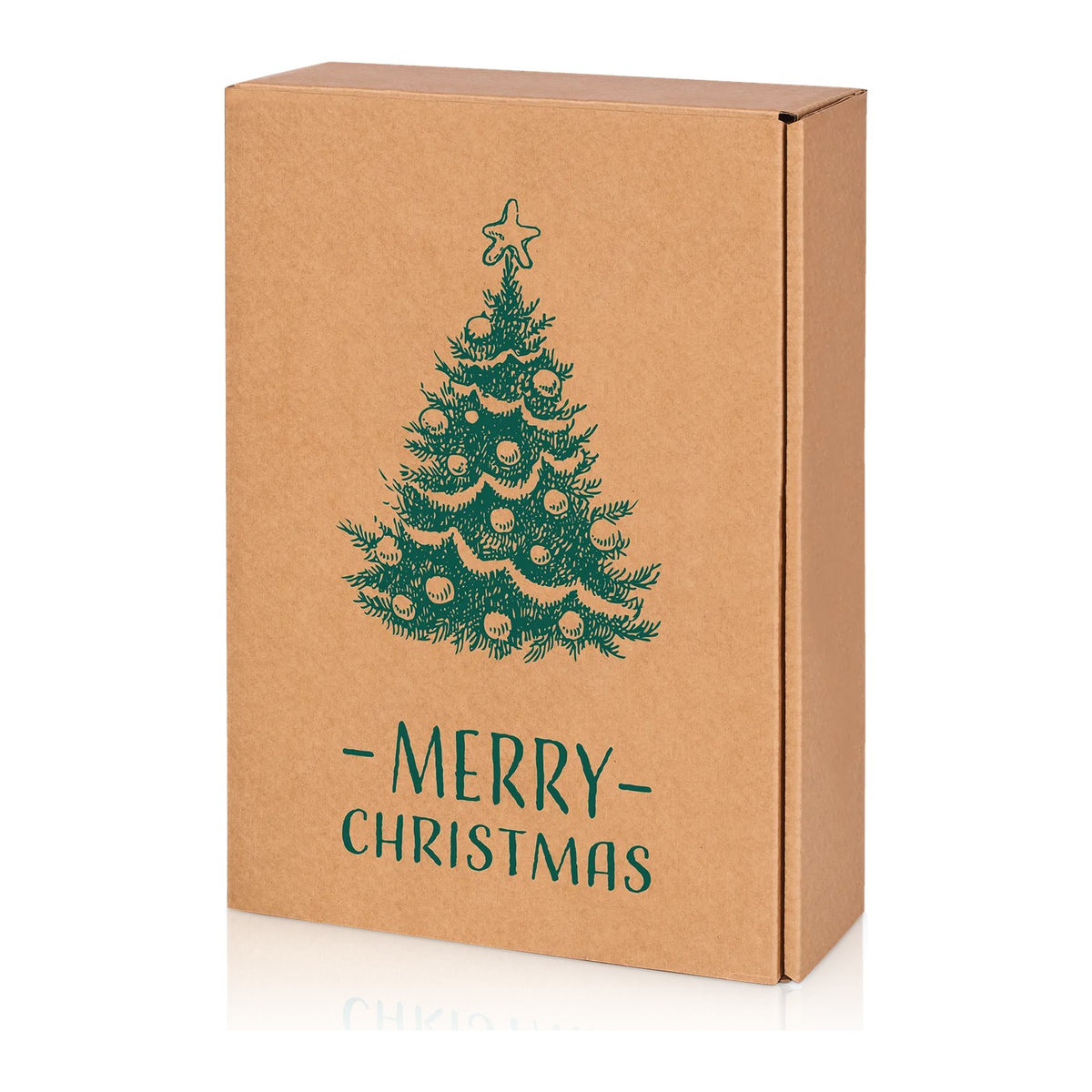 Weinpräsentkarton Natura Merry Christmas – Weinpräsentkarton Natura Merry Christmas (für 3 Flaschen)