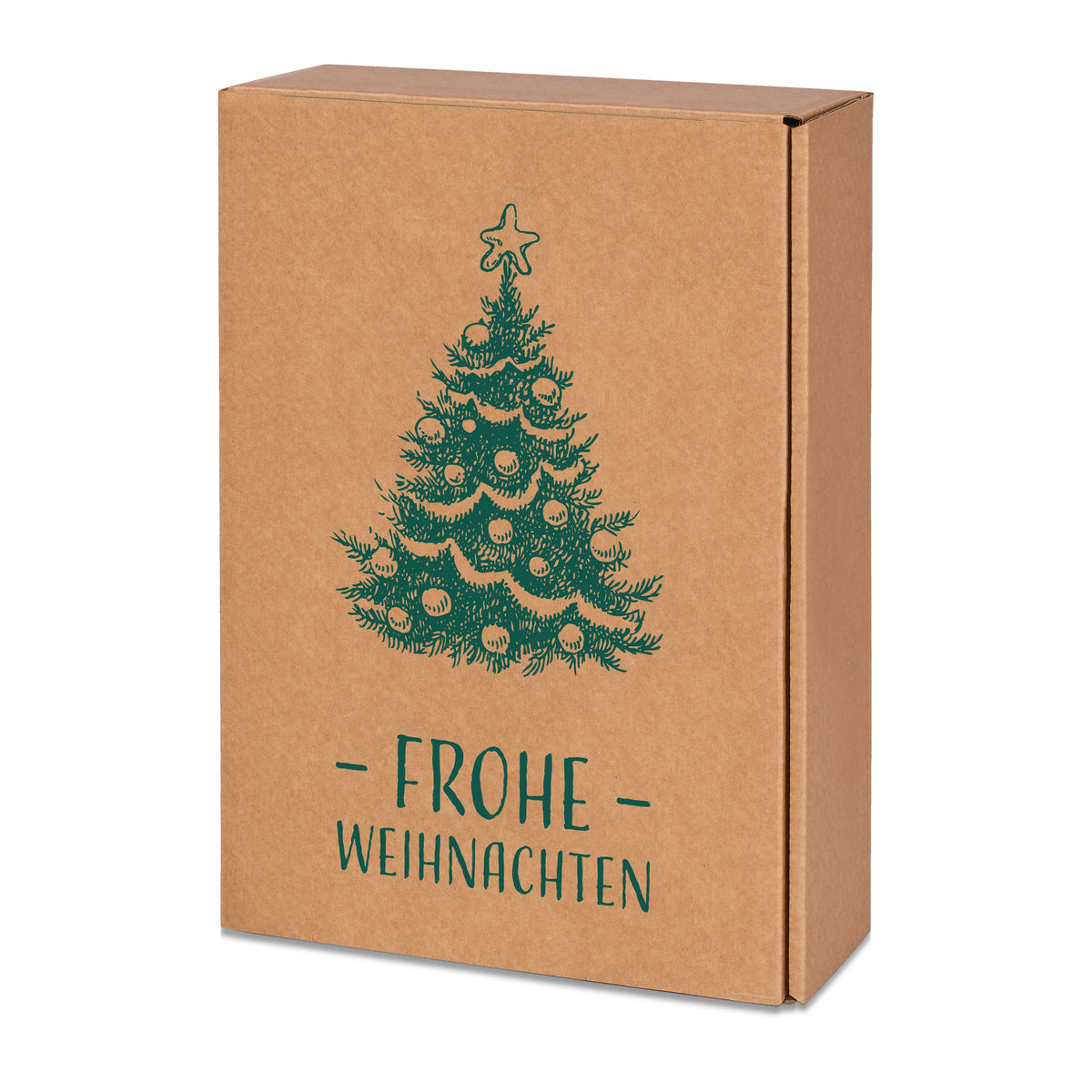 Weinpräsentkarton Natura Frohe Weihnachten – für 3 Flaschen