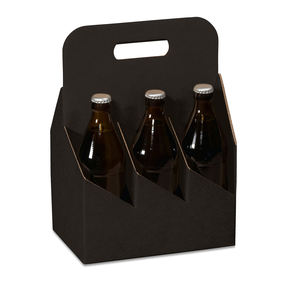 Weingeschenkträger Natura Schwarz – Weingeschenkträger Natura Schwarz (für 6 Flaschen, Ø 7,5 cm)