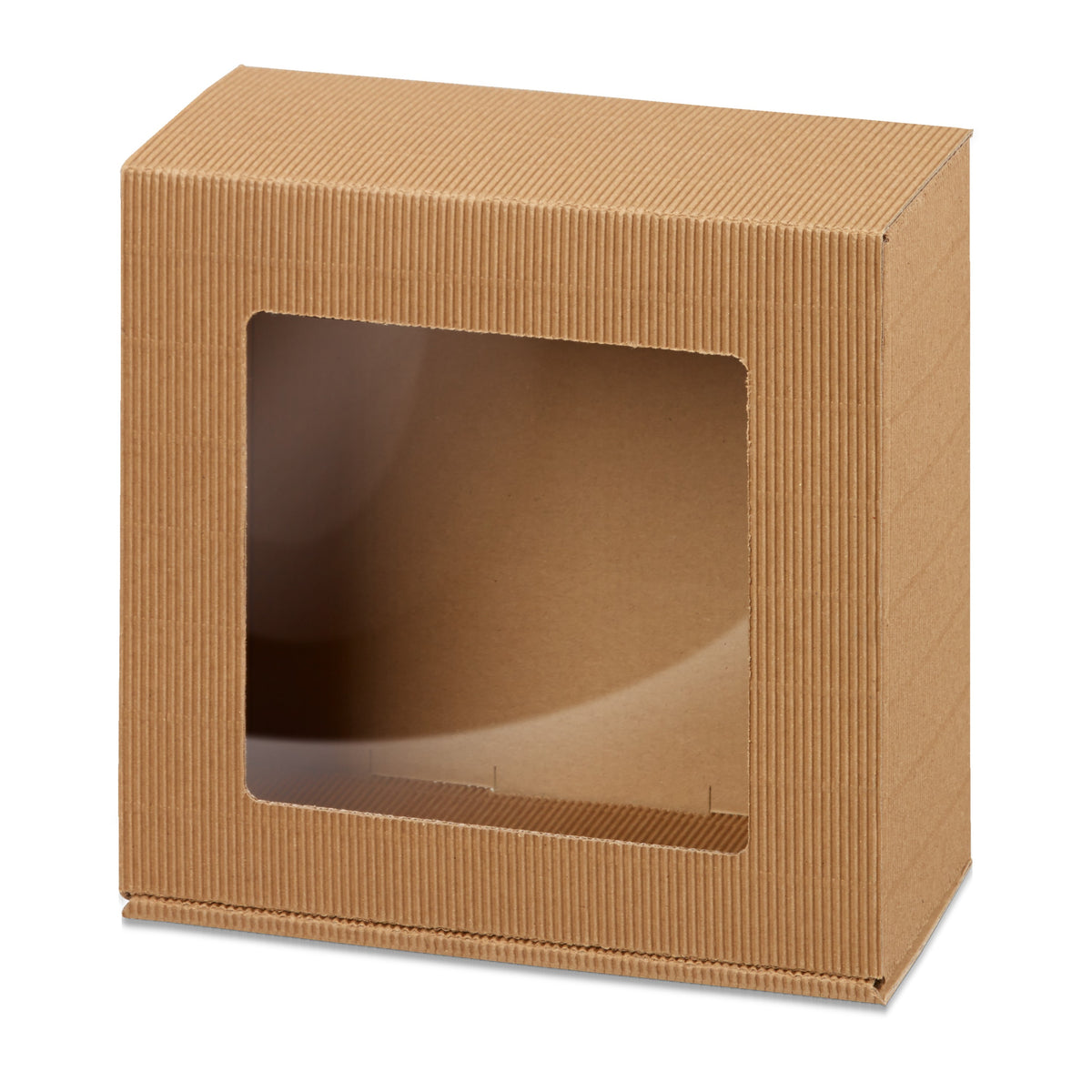 Geschenkbox mit Sichtfenster – Geschenkbox mit Sichtfenster natur (25 Stück)