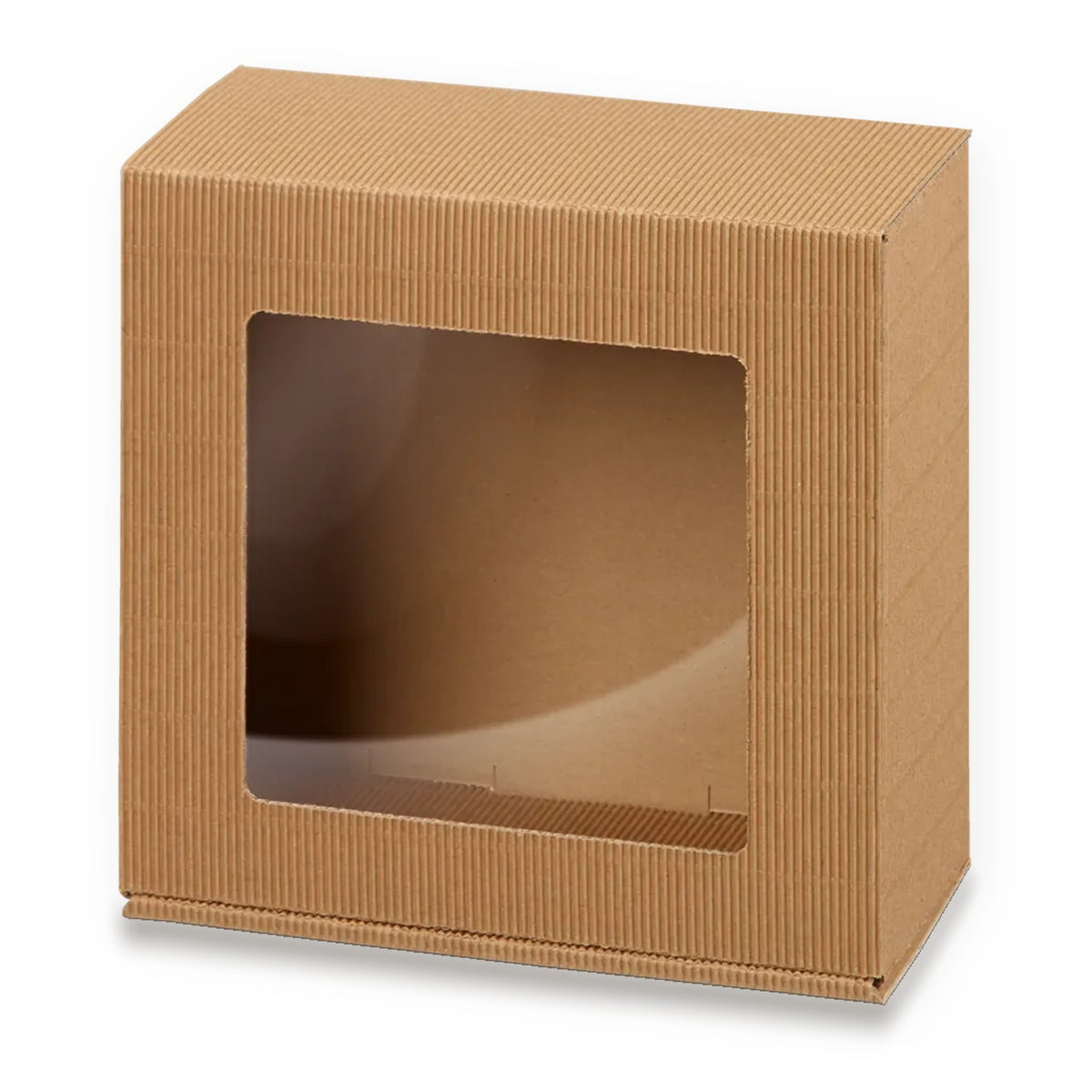 Geschenkbox mit Sichtfenster – Geschenkbox mit Sichtfenster natur (25 Stück)