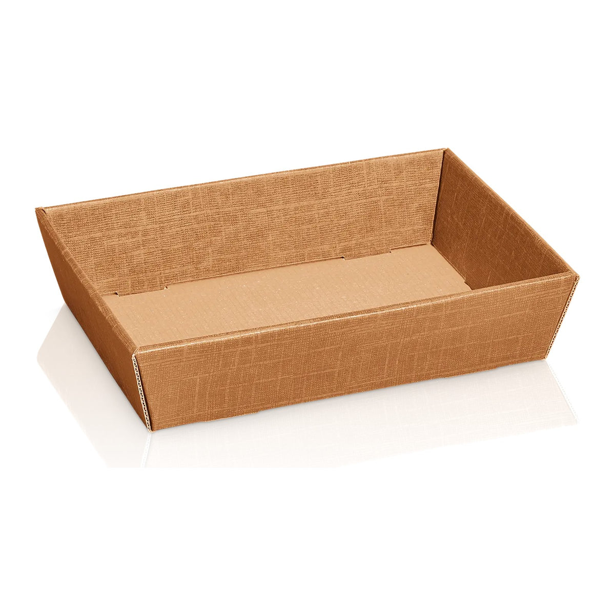 Präsentkorb viereckig flach Seta Natur – Präsentkorb viereckig flach Seta Natur (mini = 22 x 15 x 5,5cm)