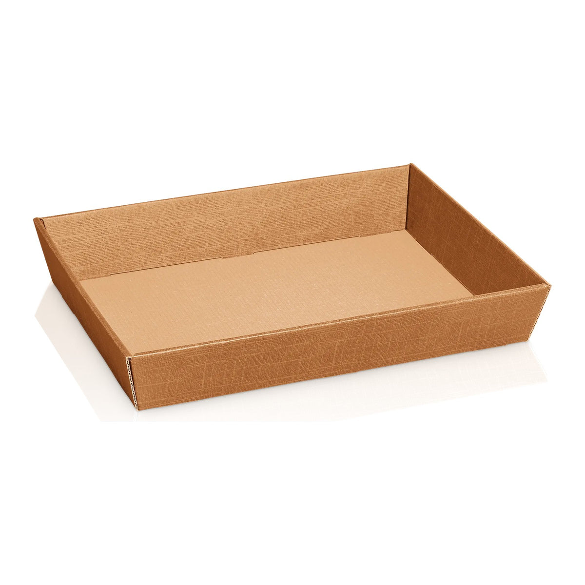 Präsentkorb viereckig flach Seta Natur – Präsentkorb viereckig flach Seta Natur (maxi = 31,5 x 22 x 5,5cm)