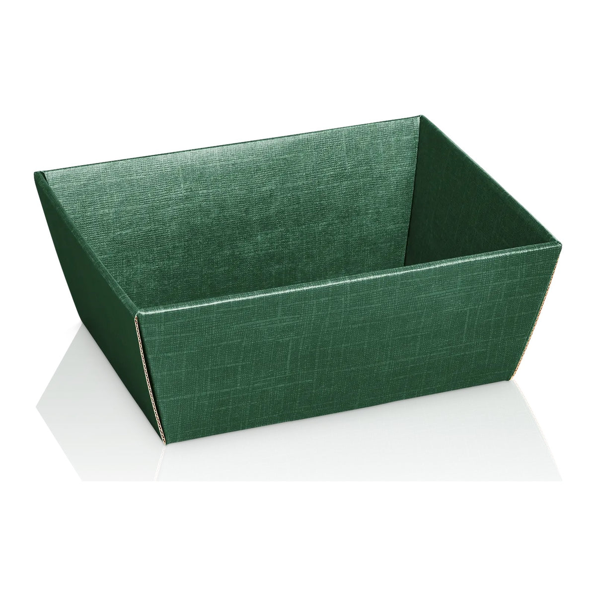 Präsentkorb viereckig Seta Grün – Präsentkorb viereckig Seta Grün (klein = 20 x 15 x 10cm)