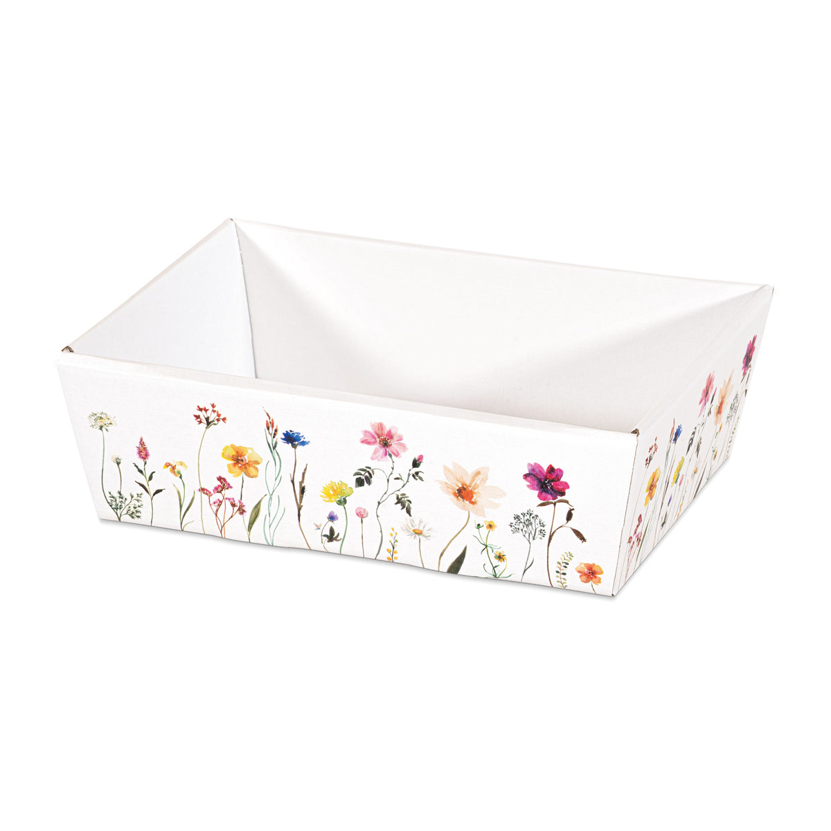 Präsentkorb viereckig Flowers – Präsentkorb viereckig Flowers (klein = 22 x 16,5 x 8cm)