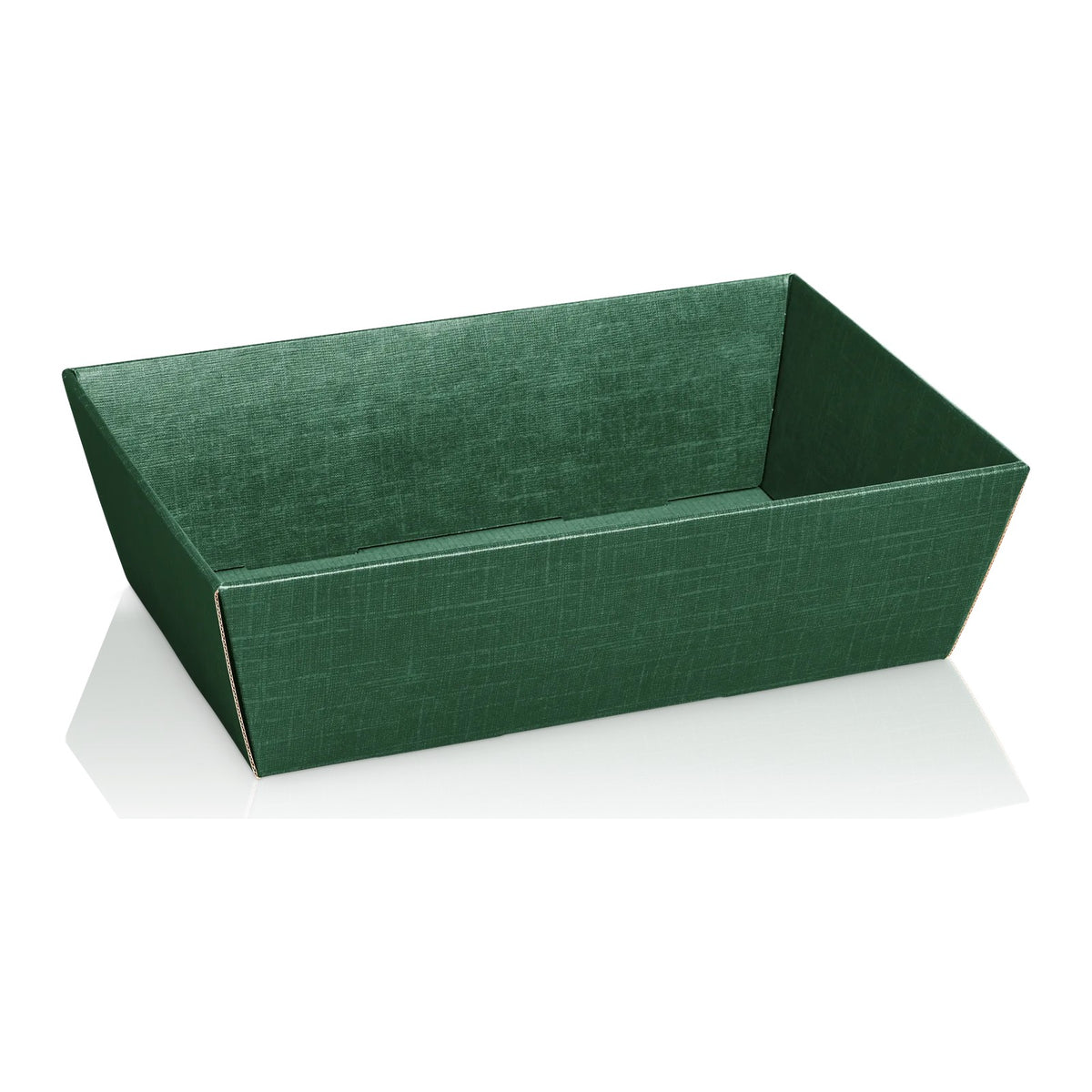 Präsentkorb viereckig Seta Grün – Präsentkorb viereckig Seta Grün (mittel = 33 x 19 x 11cm)