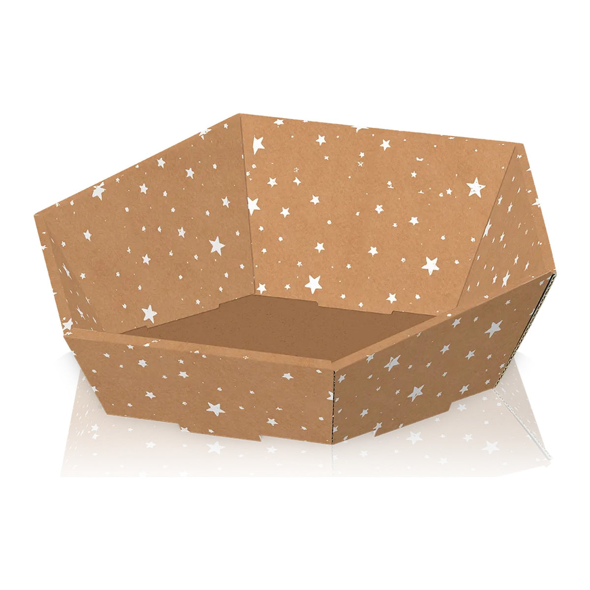 Präsentkorb 6-eckig Natura Winternacht – Präsentkorb 6-eckig Natura Winternacht (klein = 29 x 27 x 6/10,5cm)