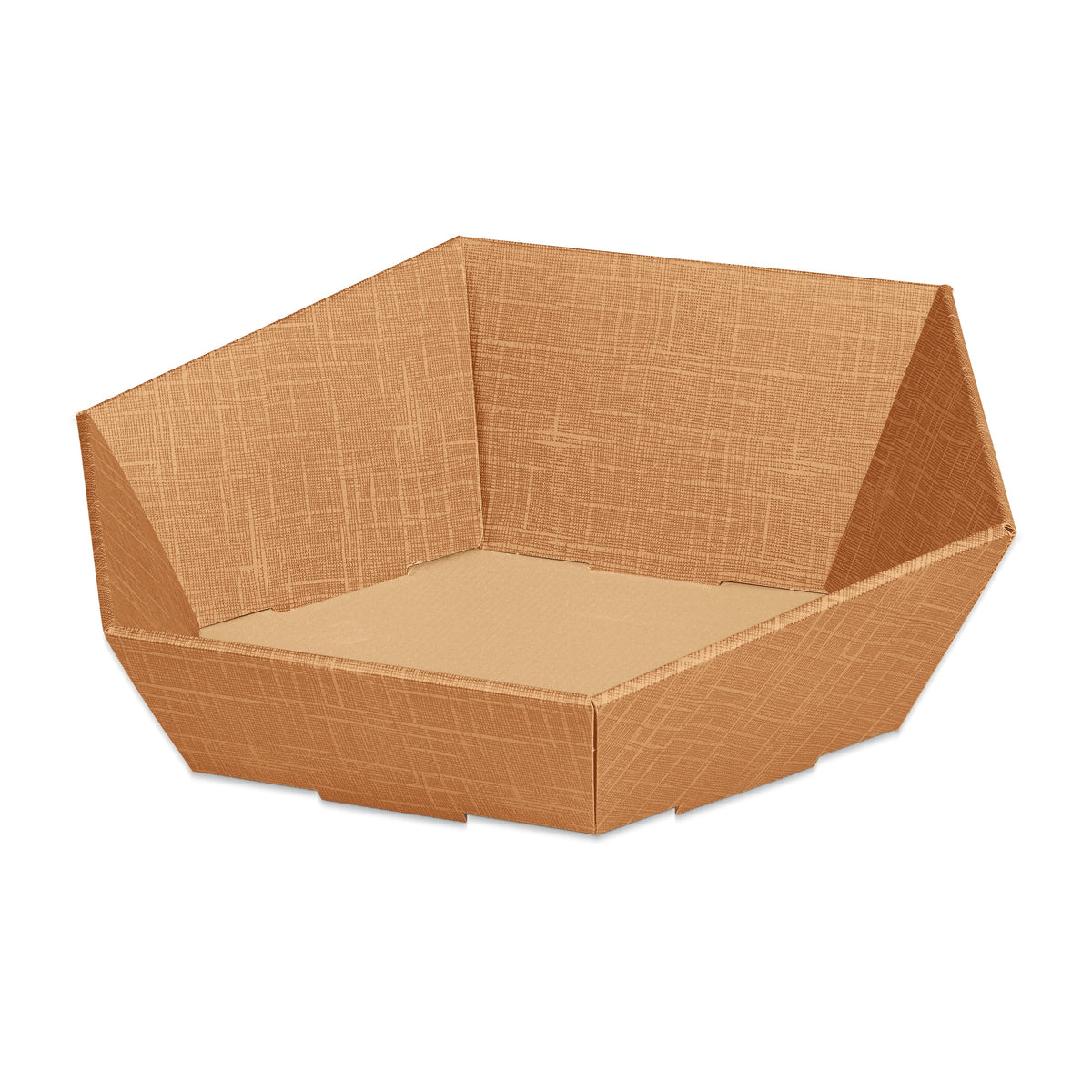 Präsentkorb 6-eckig Seta Natur – Präsentkorb 6-eckig Seta Natur (mittel = 38 x 34 x 7,5/130cm)