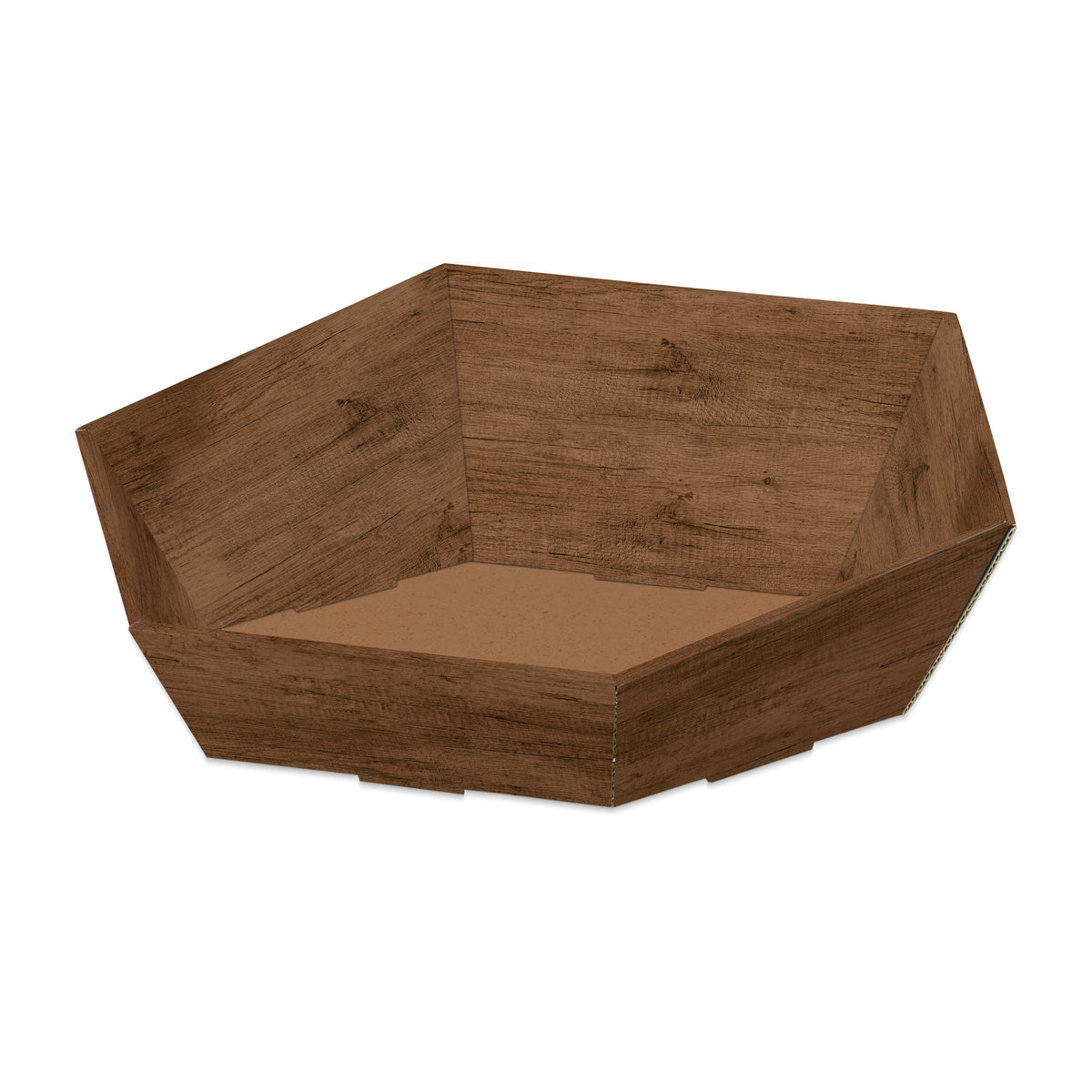 Präsentkorb 6-eckig Country – Präsentkorb 6-eckig Country (groß = 46,5 x 38 x 8,5/14,5cm)