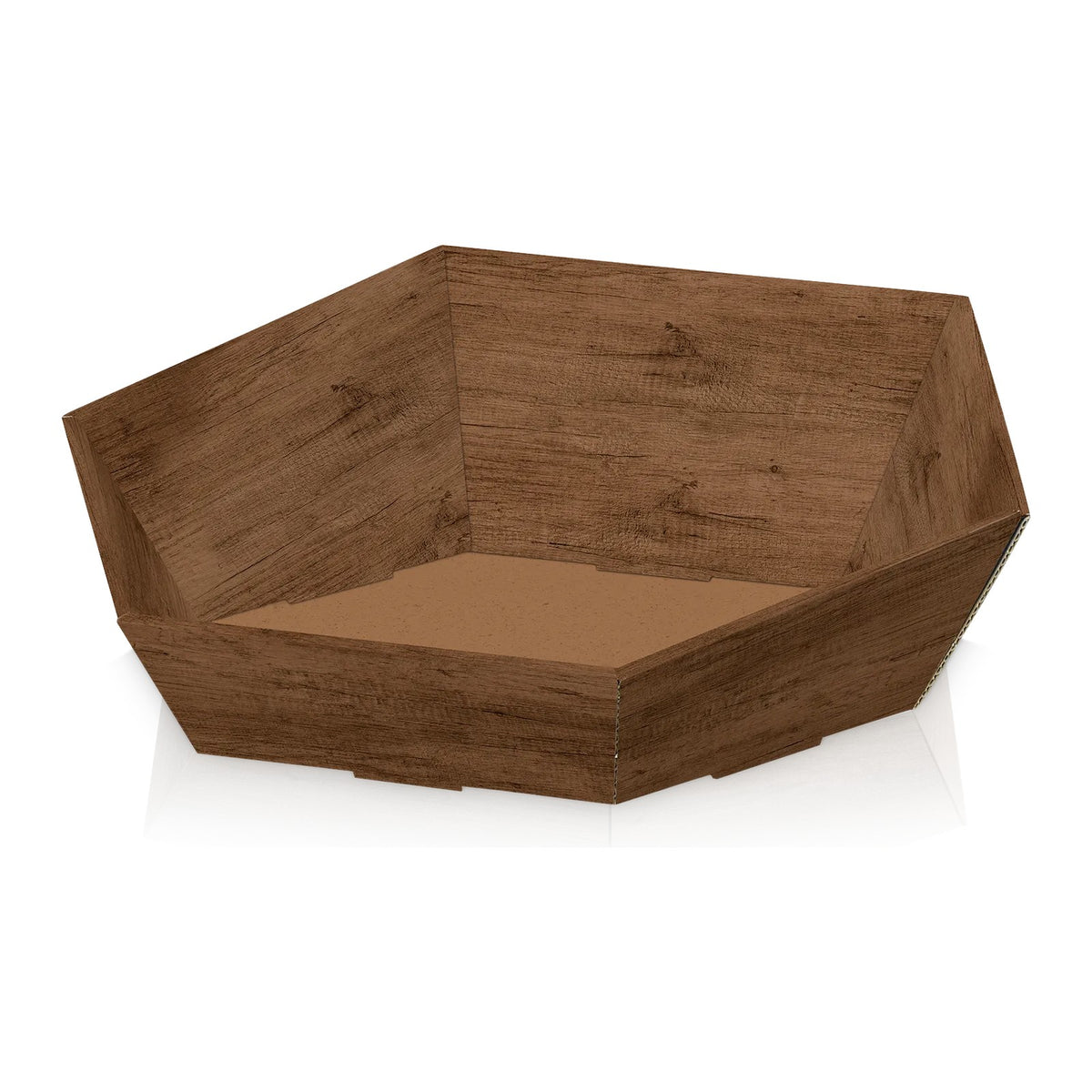 Präsentkorb 6-eckig Country – Präsentkorb 6-eckig Country (groß = 46,5 x 38 x 8,5/14,5cm)