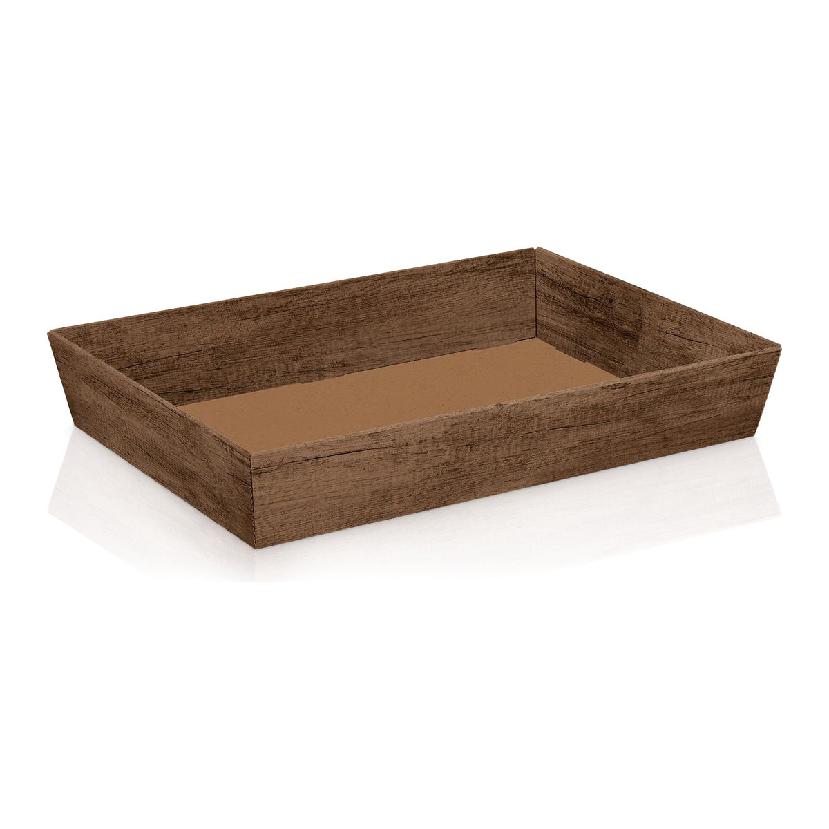 Präsentkorb viereckig flach Country – Präsentkorb viereckig flach Country (maxi = 31,5 x 22 x 5,5cm)