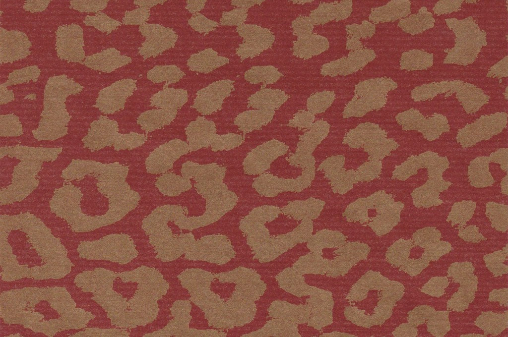 Dekopapier Leoparden-Muster gold auf Rot · Nr. 59898 – Dekopapierrolle 59898 (50cm breit ca. 6kg)