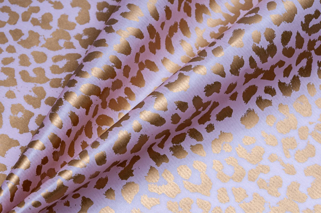 Dekopapier Leoparden-Muster gold auf Rosenholz · Nr. 59934 – Dekopapierrolle 59934 (50cm breit ca. 6kg)