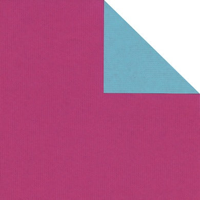 Geschenkpapier einfarbig pink, Rückseite hellblau · Nr. 60295 – Geschenkpapierrolle 60295 (70cm breit 200m)