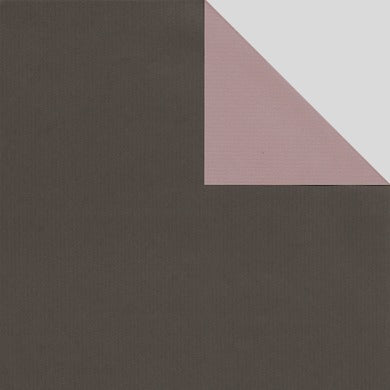 Geschenkpapier einfarbig taupe, Rückseite rosé · Nr. 60297 – Geschenkpapierrolle 60297 (30cm breit 200m)