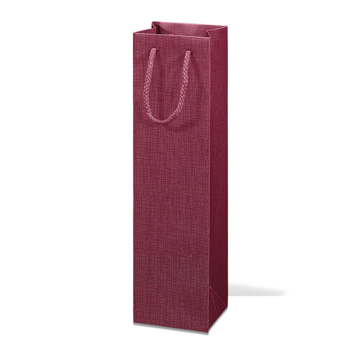 Papiertragetasche „Satina“ Bordeaux – Papiertragetasche „Satina“ Bordeaux für 1 Flasche (20 Stück)