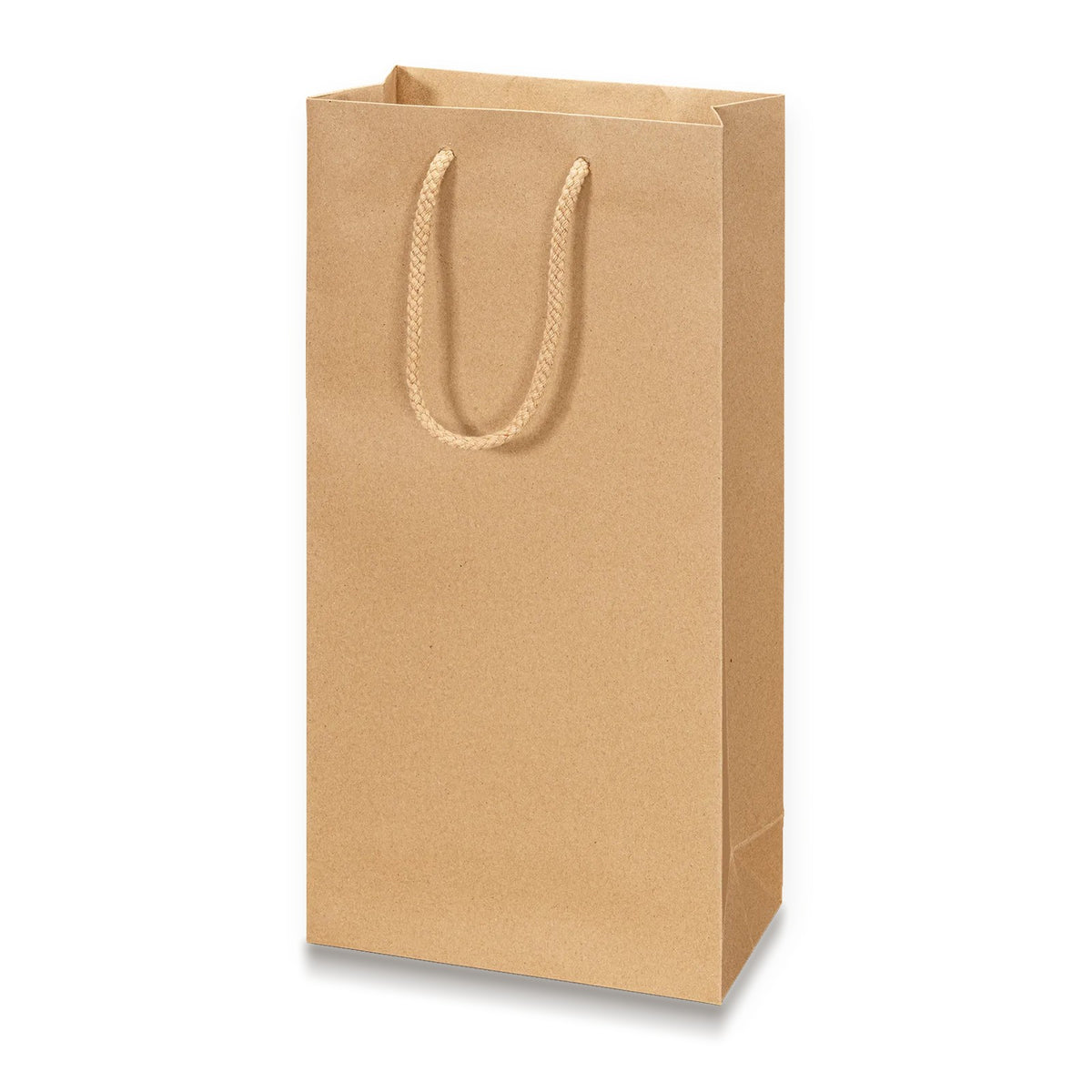 Papiertragetasche „Natura Pur“ – Papiertragetasche „Natura Pur“ für 2 Flaschen (20 Stück)