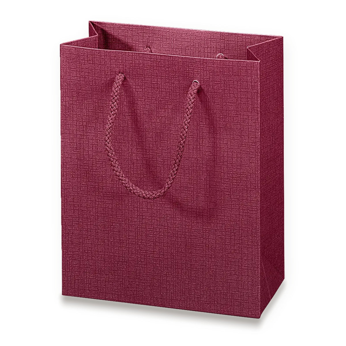 Papiertragetasche „Satina“ Bordeaux – Papiertragetasche „Satina“ Bordeaux für 1 Bocksbeutel (20 Stück)