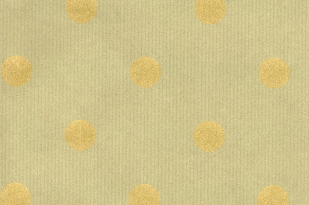 Dekopapier Punkte gold auf Schilfgrün · Nr. 69890 – Dekopapierrolle 69890 (50cm breit ca. 6kg)