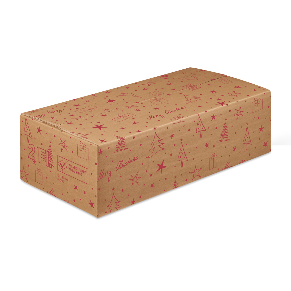 Versandkarton DU-LOG X-MAS liegend – Versandkarton DU-LOG X-MAS liegend (für 2 Flaschen)