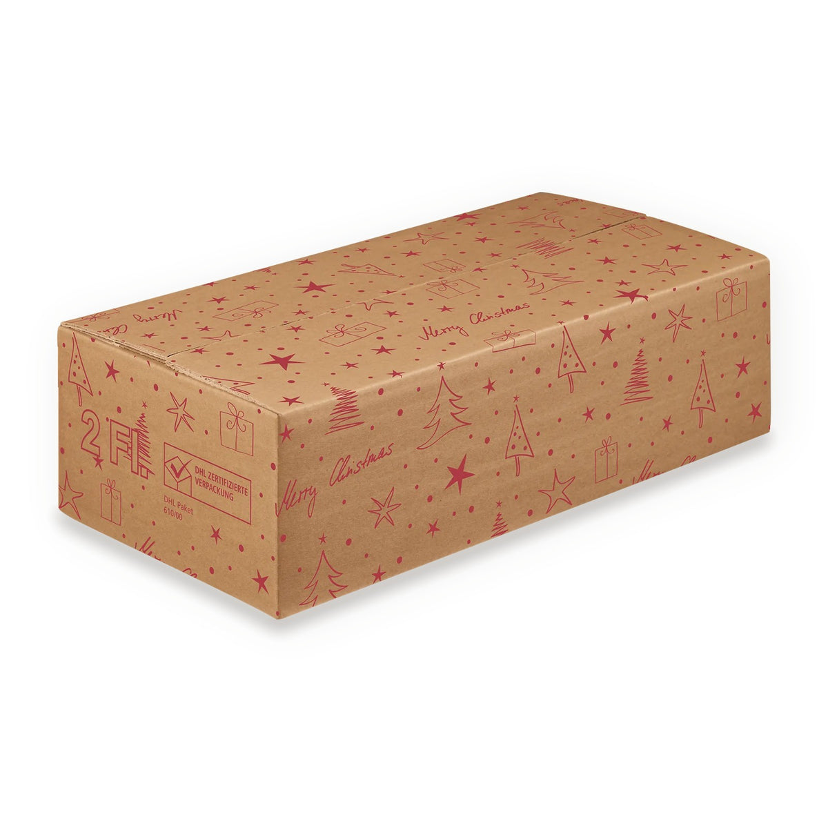 Versandkarton DU-LOG X-MAS liegend – Versandkarton DU-LOG X-MAS liegend (für 2 Flaschen)
