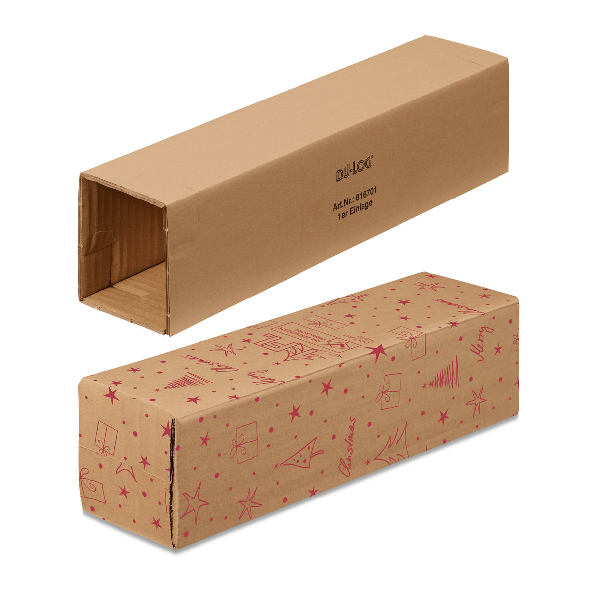 Versandset DU-LOG X-MAS liegend mit Einlage – Versandset DU-LOG X-MAS liegend mit Einlage (für 1 Flasche)