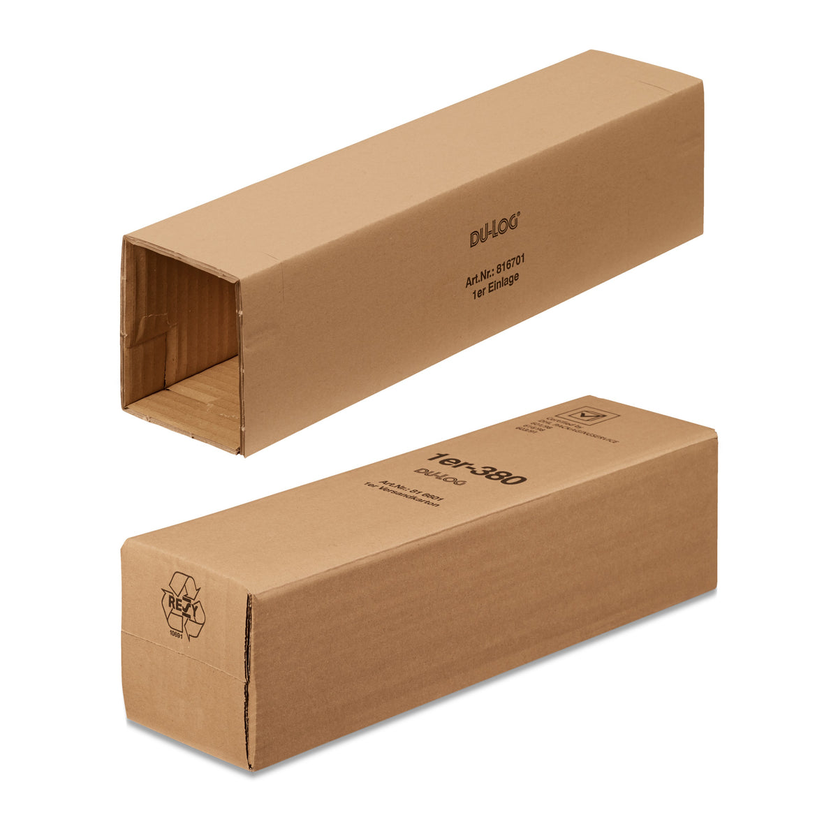 Versandset DU-LOG liegend mit Einlage – Versandset DU-LOG liegend mit Einlage (für 1 Flasche)