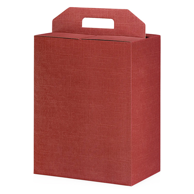 Tragekarton "Seta Bordeaux" 6er mit Strukturoberfläche bordeaux 20 Stück