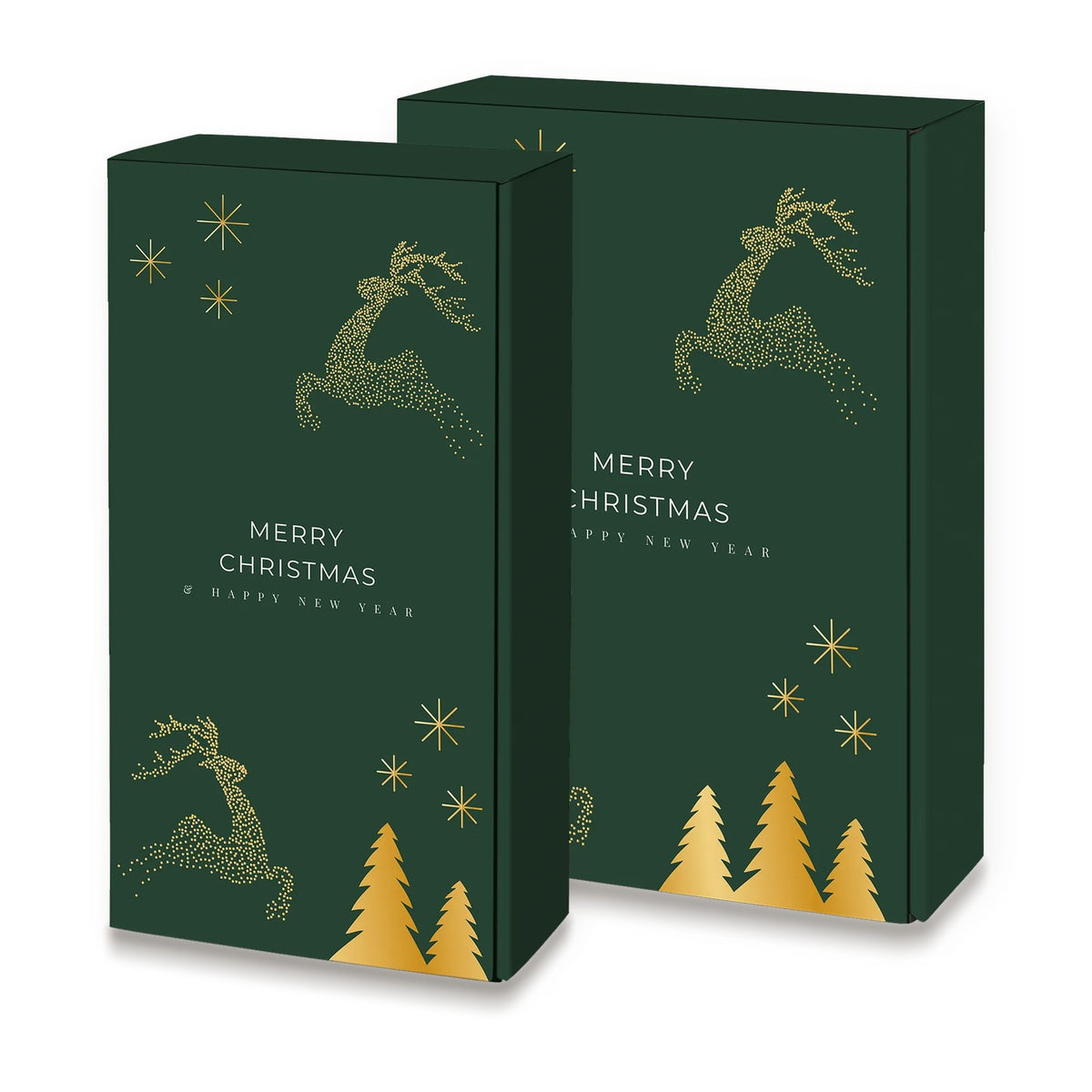 Weinpräsentkarton Reindeer – alle Größen, maßstabsgetreu