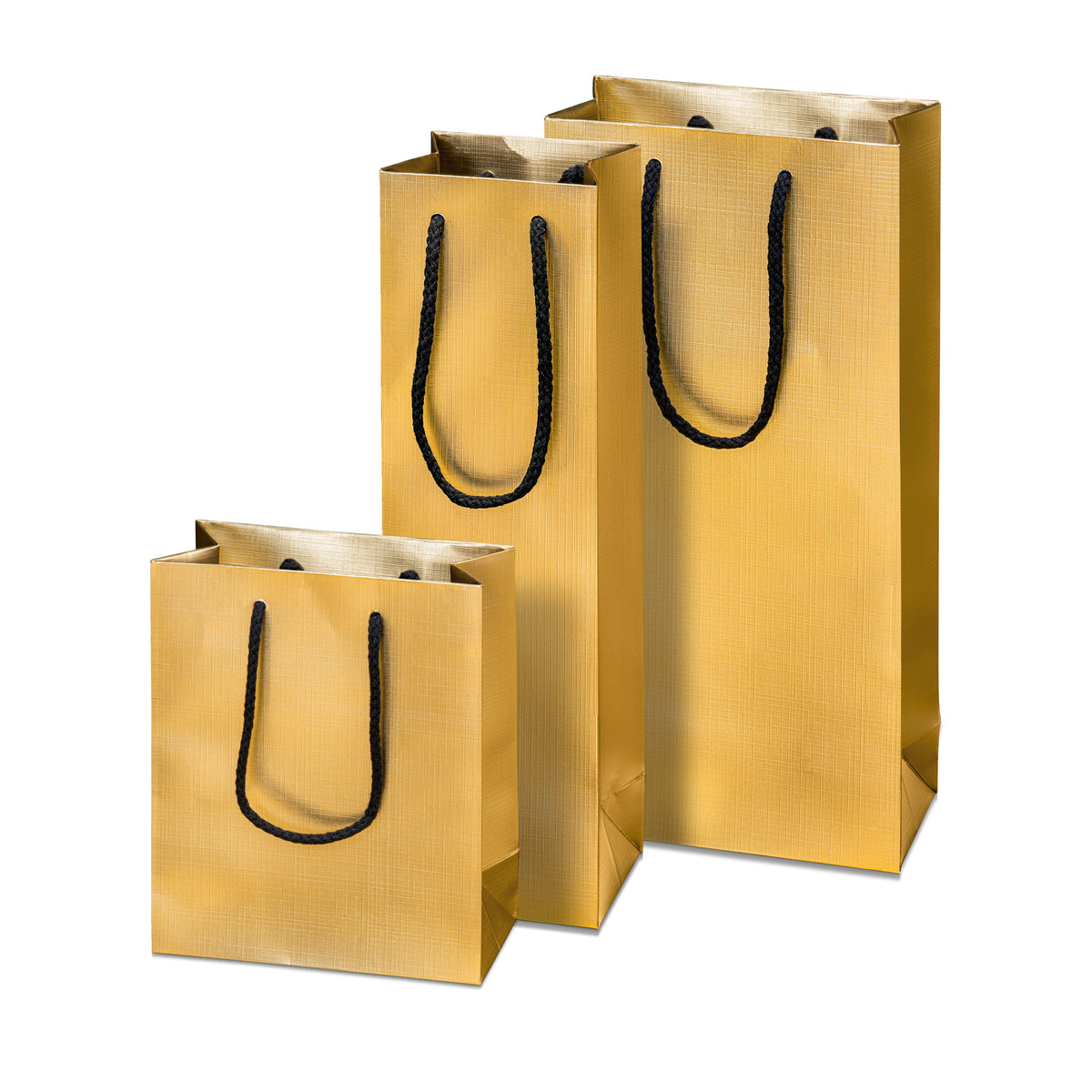 Tragetasche "Satina Gold" Strukturpapier – alle Größen