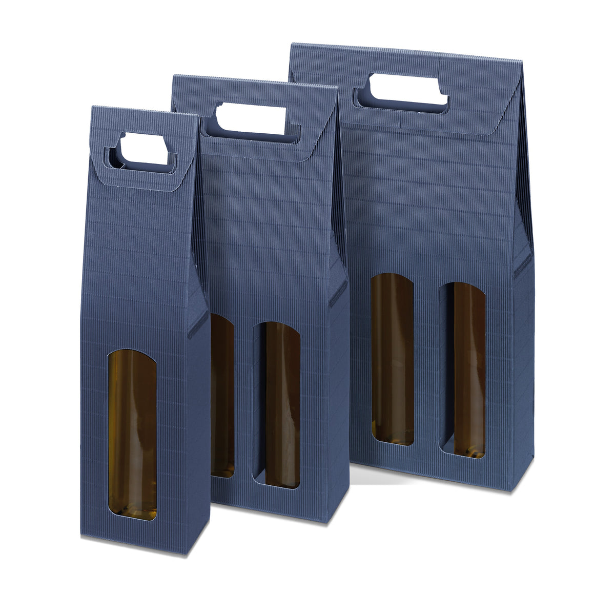 Weingeschenkträger Modern Blau – alle Größen