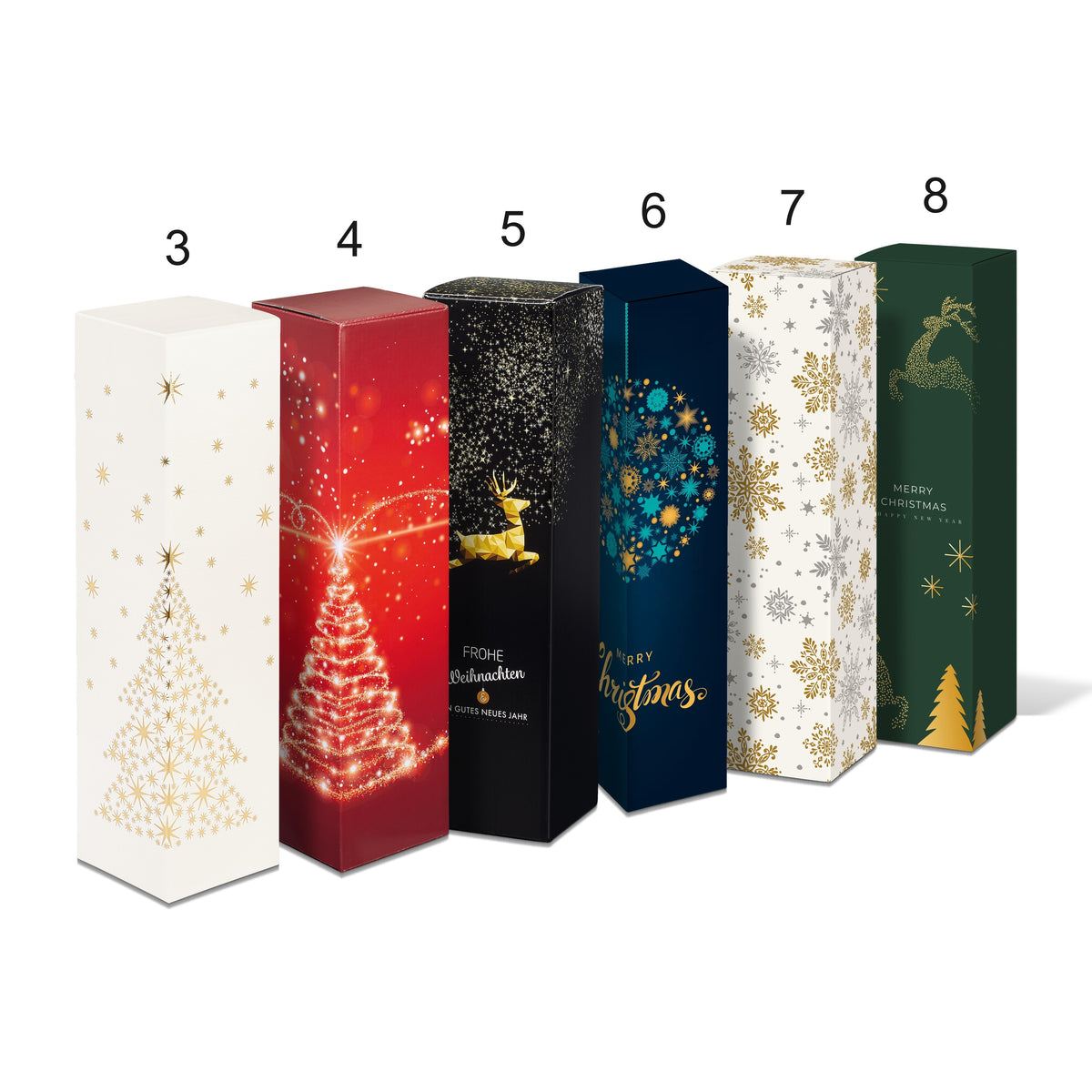 Weingeschenkkarton Weihnachtsmotive (1Flasche)