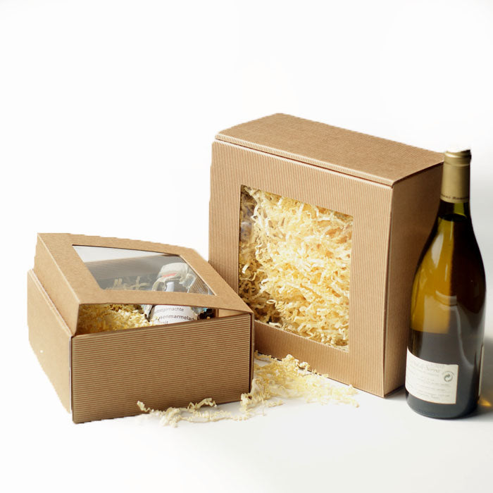 Geschenkkarton Amsterdam Allround mit Sichtfenster natur