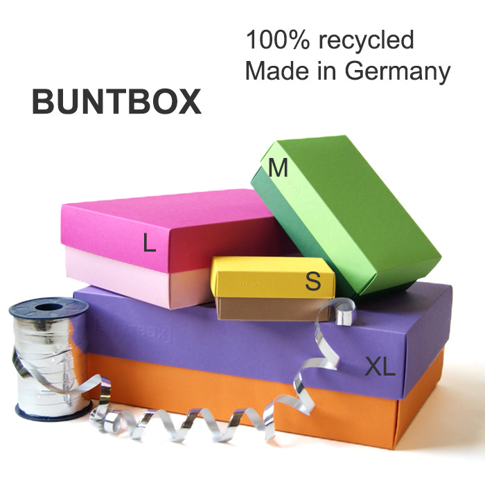 Buntbox-Konfigurator – Größen S, M, L und XL im Vergleich