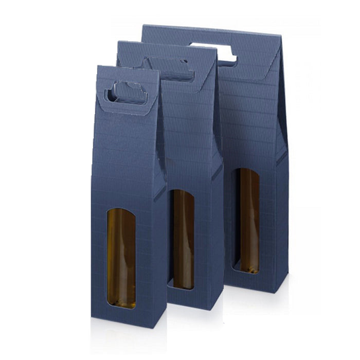 Weingeschenkträger Modern Blau 50 Stück