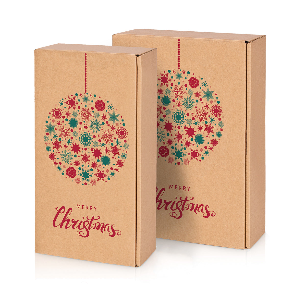 Weinpräsentkarton Natura Weihnachtskugel
