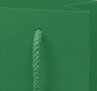 Papiertragetasche „Linea“ Grün mit Streifenprägung  20 Stück