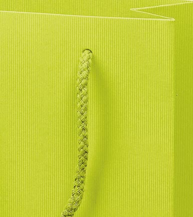 Papiertragetasche „Linea“ Limette mit Streifenprägung 20 Stück